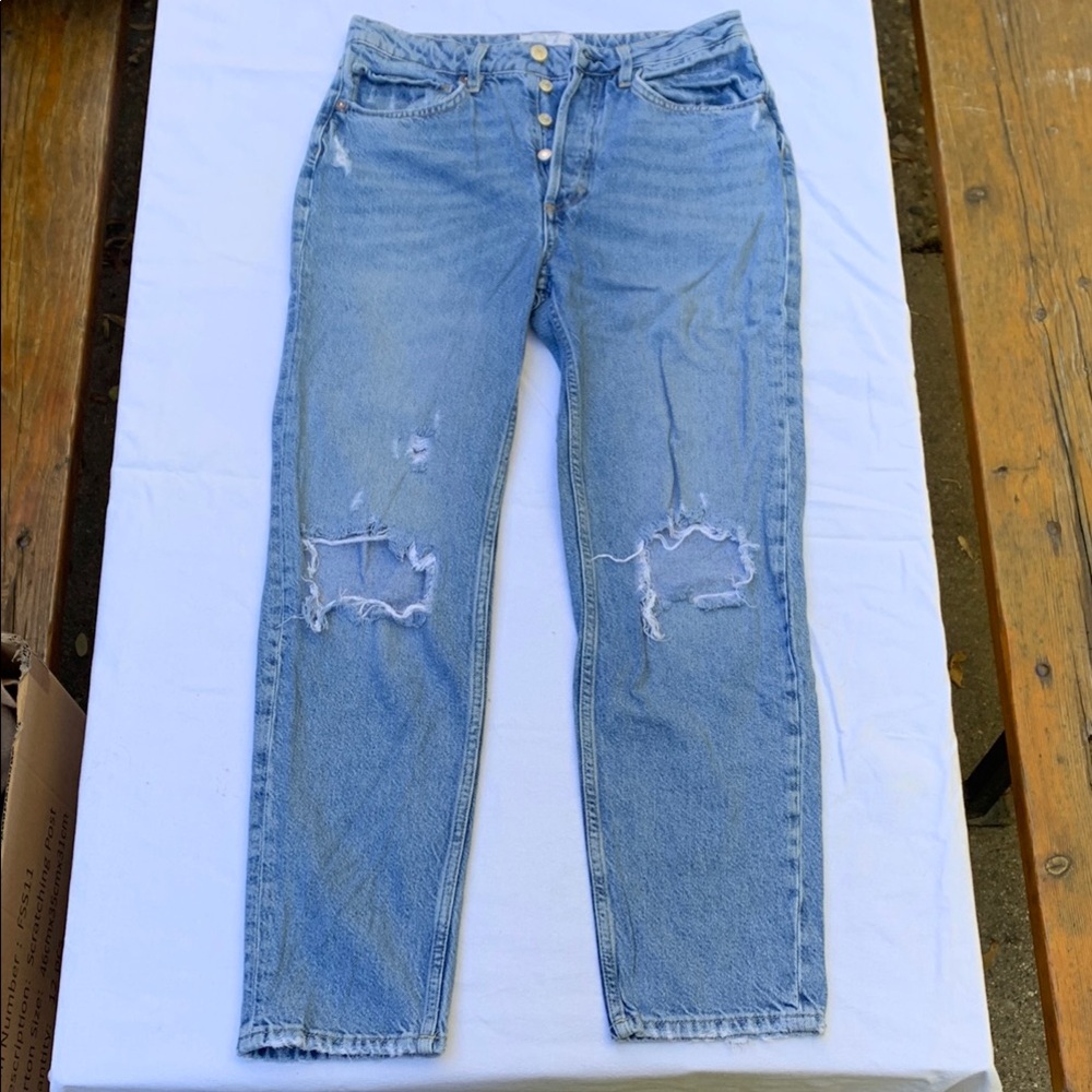 We The Free Distressed Light Blue Jeans